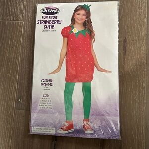 Fun world Fun fruit Strawberry cutie child costume. NWT small 4-6(Z)
